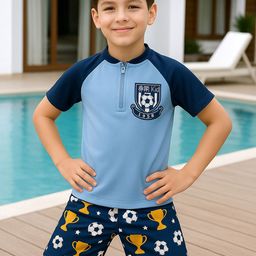 bubble berry Boys Printed 2-Piece Swim Suit-image-93