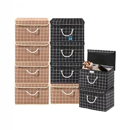 Aura Brown Set of 6 Reusable Drawer Organiser Organisers-1