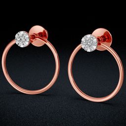 Joyalukkas Women 18 KT Gold Earrings Diamond 0.7 Carat-image-43