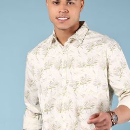 V-Mart Floral Printed Spread Collar Cotton Casual Shirt-picture-43