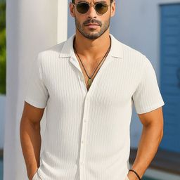 Kushi Flyer Comfort Spread Collar Shirt-image-100