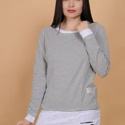 POLLOLOCO Women Striped T-shirt-image-39