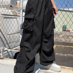 BUY NEW TREND Women Relaxed Loose Fit High-Rise Cargos Trousers-picture-39