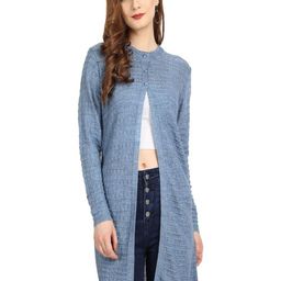 CLAPTON Geometric Self Design Woollen Cardigan Sweater-68