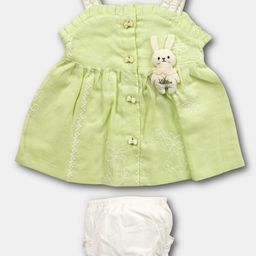 Babys Day Checked Fit & Flare Dress-image-84