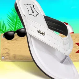 Trump White PU Flip Flops-image-25