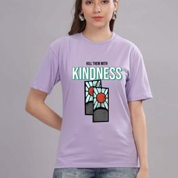 FALTU.CO Women Printed Drop-Shoulder Sleeves Pure Cotton T-shirt-image-86