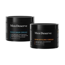 Men Deserve Set Of 2 Hair Styling Cream & Daily Hair Cream Combo-100g Each-7