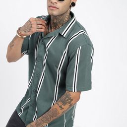 SHOWOFF Men Comfort Opaque Striped Casual Shirt-image-86