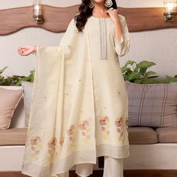 KALINI Women Regular Kurta with Trousers & With Dupatta-image-41