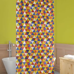 ArtzFolio Blue & Yellow Printed Water Proof Shower Curtain-image-70