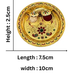 Anouk Set Of 6 Stones Studded Minimal Thread Rakhis With Card & Pooja Thali image 5