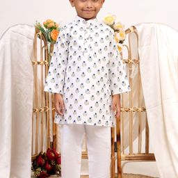 Sangria Boys Regular Pure Cotton Kurta with Pyjamas-picture-25
