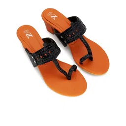 THE MADRAS TRUNK Embellished Platform Sandals with Bows image 2