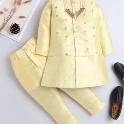 BAESD Boys Regular Sequinned Dupion Silk Kurta with Pyjamas-10