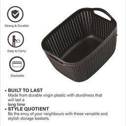 Kuber Industries Brown Set of 2 Regular Multi-Utility Organisers image 2