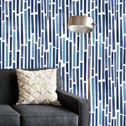 ArtzFolio Printed UV-Resistant Anti-Bacterial Blue Lines Peel & Stick Wallpaper-image-43