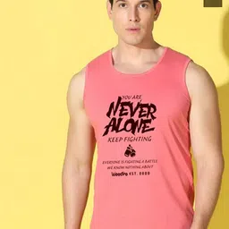 WOOSTRO Pack Of 2 Printed Super Combed Cotton Gym Vests VWS26(ALONE PEACH)(MORE OLIVE)-image-40