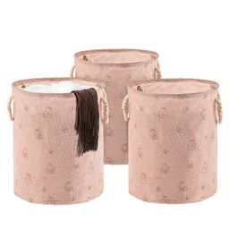 Kuber Industries Pink Set of 3 Regular Multi-Utility Organisers-7