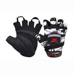 KOBO Adjustable Strap Soft Padded Gym Gloves-image-71