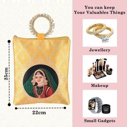 Kuber Industries Printed Structured Tote Bag with Applique image 4