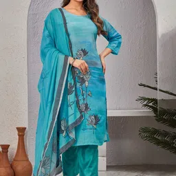 Moda Rapido Floral Printed Straight Kurta With Trousers And Dupatta-picture-49