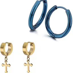 shobhram Set Of 2 Contemporary Hoop Earrings-27