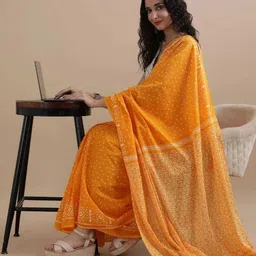 Lovwear Women Orange Sarees-picture-26