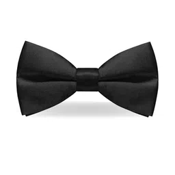 VOICI Black Satin Solid Bow Tie-image-96