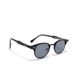 Voyage Unisex Round Sunglasses (Black Lens | Black Frame - MG7100)-34