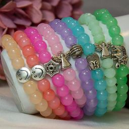 JFL - JEWELLERY FOR LESS Silver-Plated Plastic Bracelet-image-6