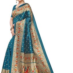 Attigo Ethnic Motifs Printed Saree-picture-16