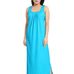 NIGHTY KING Women Square Neck Maxi Nightdress-picture-46