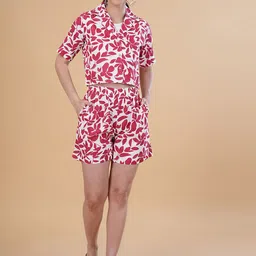 BAESD Printed Short Sleeves Pure Cotton Shirt & Shorts-picture-15