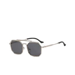 SPADEACES Unisex Black Lens & Silver-Toned Rectangle Sunglasses With UV Protected Lens-picture-35