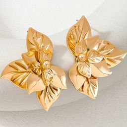 VAGHBHATT Gold-Plated Alloy Studs Earrings-image-30