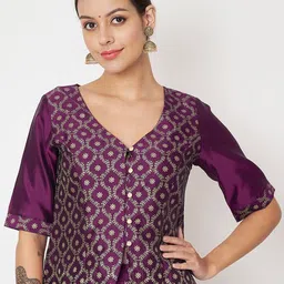 studio rasa Floral Print Ethnic Crop Top-35