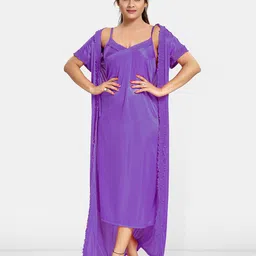 Be You Women Shoulder Straps Maxi Nightdress-image-67