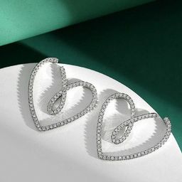 Krelin Heart Shaped Studs Earrings-image-9