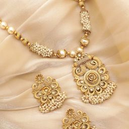 Anouk Gold-Plated Beaded Temple Jewellery Set-image-57