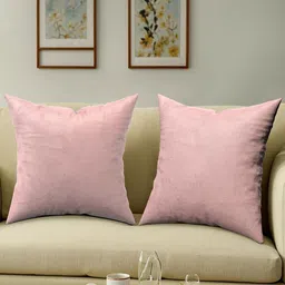 Kuber Industries Pink 2 Pieces Self Design Square Cushion Covers-image-68