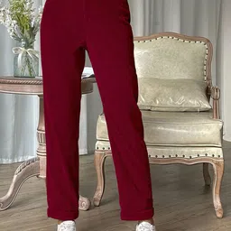 RAJOVATI Women Mid Rise Side Pocket Trousers-picture-30