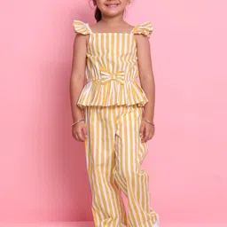 SAKA DESIGNS Girls Striped Top with Trousers-image-72
