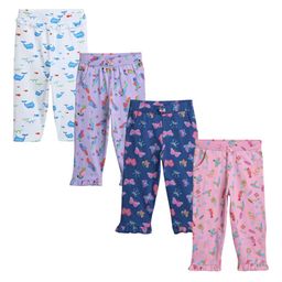 BONTOTS Infant Girls Pack Of 4 Printed Pure Organic Cotton Leggings-image-53