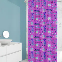 ArtzFolio Purple & GreenPrinted Waterproof Shower Curtains-image-77