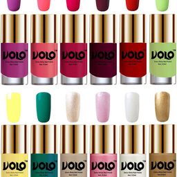 VOLO Set Of 12 Luxury Super Shine Nail Polish - 10 ml Each-Combo-No-66-42