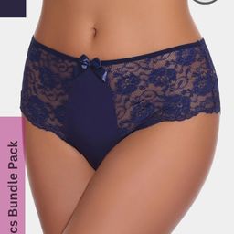 LoveAasan Women Combo Of 2 Seamless Lace High Rise Hipster Panty-picture-9