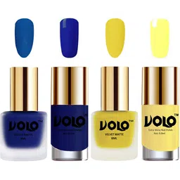 VOLO Set Of 4 Velvet Matte & Extra Shine Nail Polish-8 ml & 9.9 ml Each Shade 19-40-66-29-58