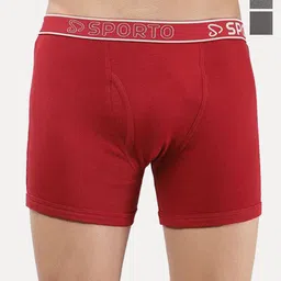 Sporto by Macho Men Pack Of 3 Cotton Trunks Sprto_M1022-A(1)-CH(1)-R(1)-S-picture-2