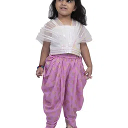 Twisha Girls Embellished Top with Dhoti Pants-image-85